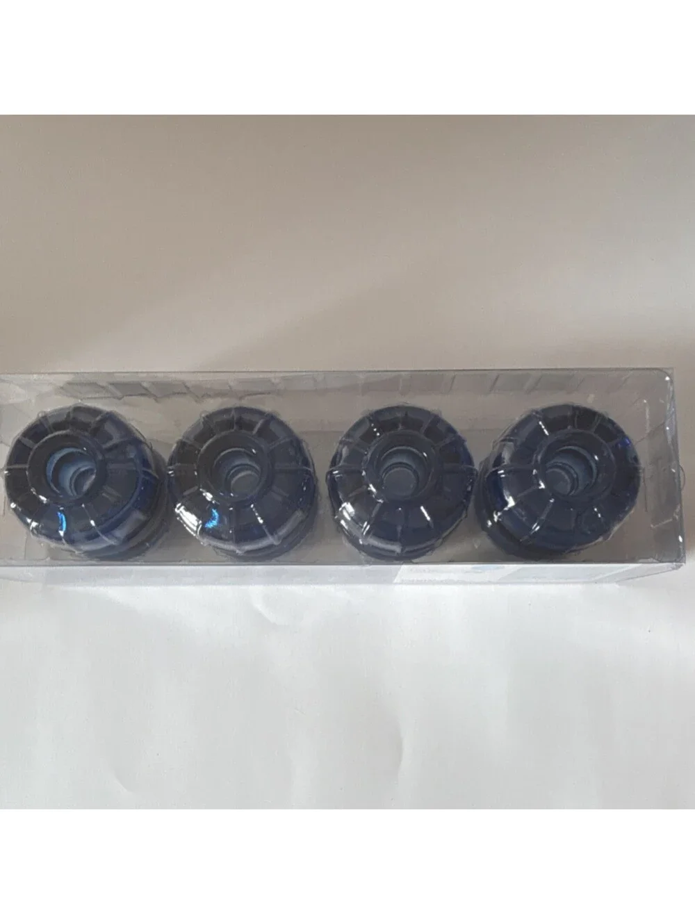 Room Essentials Glass Blue Candle Holders Set of 4 for Taper Tea Light